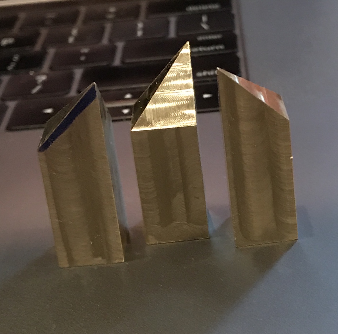 The brass second parts cutting completed